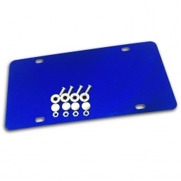 Mirror Finished Stainless Steel Licence Plates with Screws 